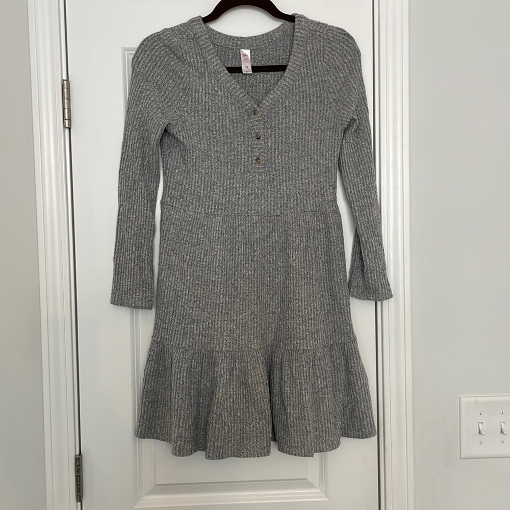 Grey super soft tiered dress